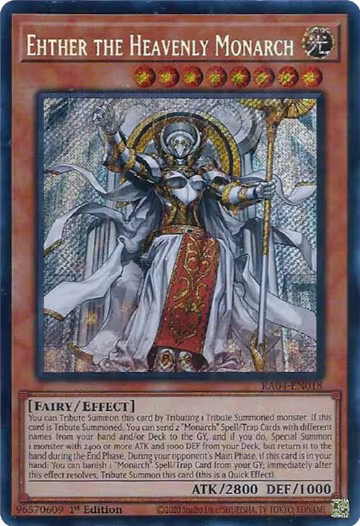 Ehther the Heavenly Monarch (Secret Rare) (RA04-EN018), Quarter Century Stampede — Yu-Gi-Oh! card price