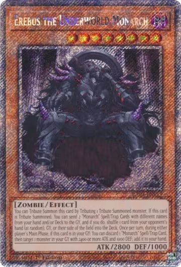 Erebus the Underworld Monarch (Platinum Secret Rare) (RA04-EN019), Quarter Century Stampede — Yu-Gi-Oh! card price