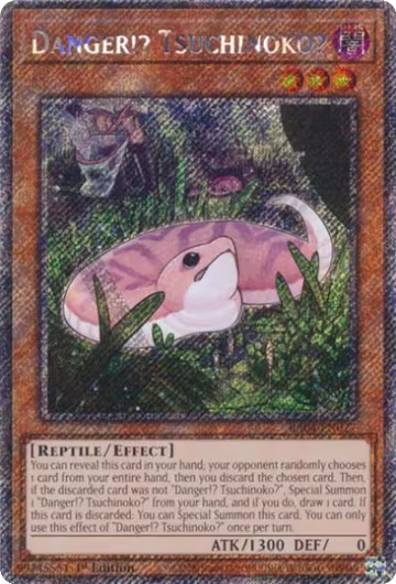 Danger!? Tsuchinoko? (Platinum Secret Rare) (RA04-EN027), Quarter Century Stampede — Yu-Gi-Oh! card price