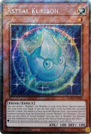 Astral Kuriboh (Platinum Secret Rare) (RA04-EN040), Quarter Century Stampede — Yu-Gi-Oh! card price