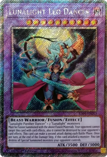Lunalight Leo Dancer (Platinum Secret Rare) (RA04-EN053), Quarter Century Stampede — Yu-Gi-Oh! card price