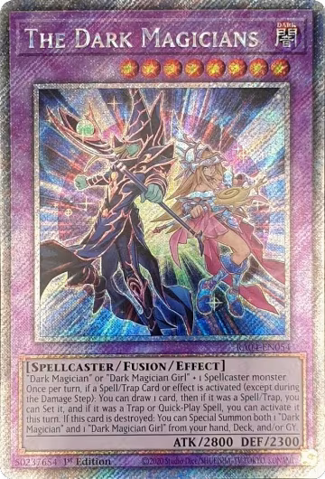 The Dark Magicians (Platinum Secret Rare) (RA04-EN054), Quarter Century Stampede — Yu-Gi-Oh! card price