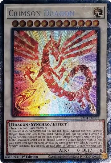 Crimson Dragon (PCR) (RA04-EN061), Quarter Century Stampede — Yu-Gi-Oh! card price