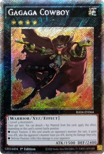 Gagaga Cowboy (Platinum Secret Rare) (RA04-EN064), Quarter Century Stampede — Yu-Gi-Oh! card price
