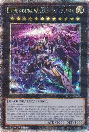Divine Arsenal AA-ZEUS - Sky Thunder (New Art) (Quarter Century Secret Rare) (RA04-EN070), Quarter Century Stampede — Yu-Gi-Oh! card price