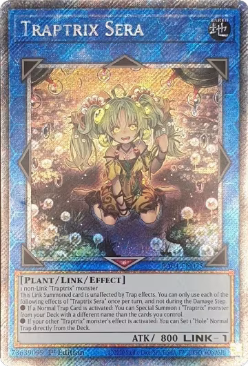 Traptrix Sera (Platinum Secret Rare) (RA04-EN075), Quarter Century Stampede — Yu-Gi-Oh! card price