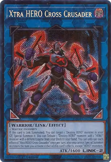 Xtra HERO Cross Crusader (Secret Rare) (RA04-EN076), Quarter Century Stampede — Yu-Gi-Oh! card price