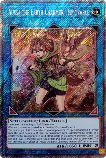 Aussa the Earth Charmer, Immovable (Platinum Secret Rare) (RA04-EN078), Quarter Century Stampede — Yu-Gi-Oh! card price
