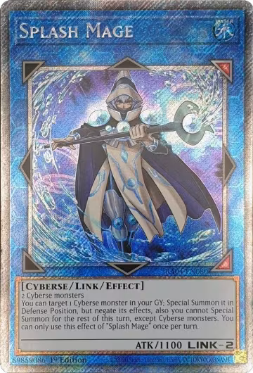 Splash Mage (Platinum Secret Rare) (RA04-EN080), Quarter Century Stampede — Yu-Gi-Oh! card price