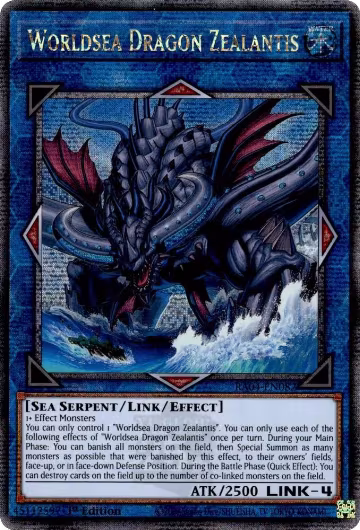 Worldsea Dragon Zealantis (Quarter Century Secret Rare) (RA04-EN082), Quarter Century Stampede — Yu-Gi-Oh! card price