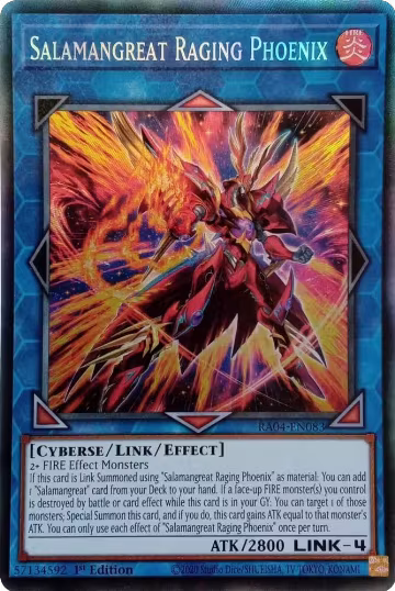 Salamangreat Raging Phoenix (PCR) (RA04-EN083), Quarter Century Stampede — Yu-Gi-Oh! card price