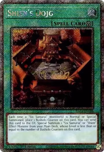 Shien's Dojo (Platinum Secret Rare) (RA04-EN088), Quarter Century Stampede — Yu-Gi-Oh! card price