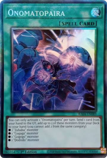 Onomatopaira (PCR) (RA04-EN089), Quarter Century Stampede — Yu-Gi-Oh! card price