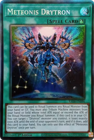 Meteonis Drytron (PCR) (RA04-EN096), Quarter Century Stampede — Yu-Gi-Oh! card price