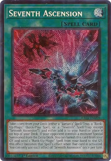 Seventh Ascension (Secret Rare) (RA04-EN098), Quarter Century Stampede — Yu-Gi-Oh! card price