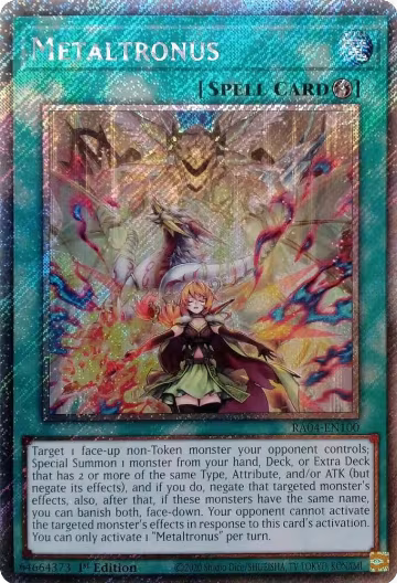 Metaltronus (Platinum Secret Rare) (RA04-EN100), Quarter Century Stampede — Yu-Gi-Oh! card price