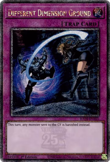Different Dimension Ground (Quarter Century Secret Rare) (RA04-EN101), Quarter Century Stampede — Yu-Gi-Oh! card price