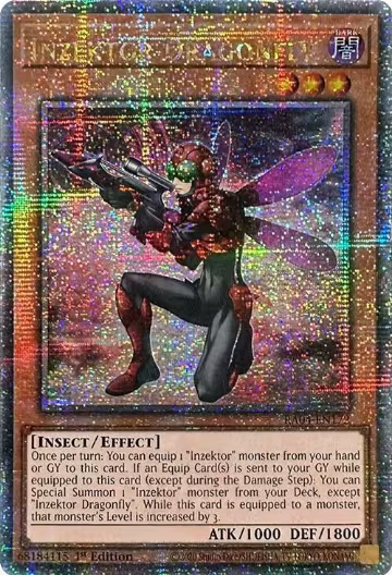 Inzektor Dragonfly (Quarter Century Secret Rare) (RA04-EN172), Quarter Century Stampede — Yu-Gi-Oh! card price