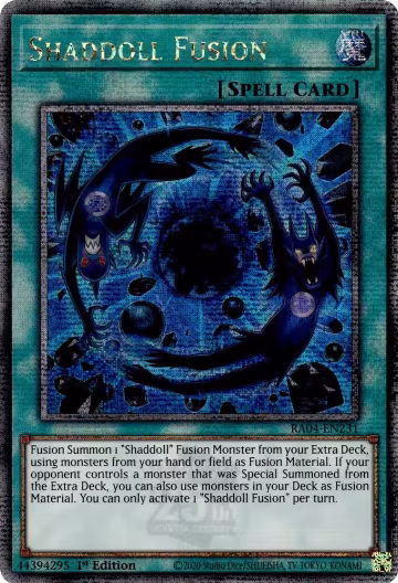 Shaddoll Fusion (Quarter Century Secret Rare) (RA04-EN231), Quarter Century Stampede — Yu-Gi-Oh! card price