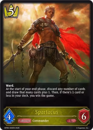 Spartacus (BP09-020EN), Duet of Dawn and Dusk — Shadowverse card price