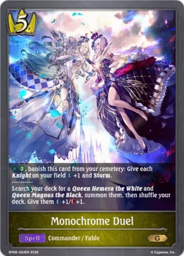 Monochrome Duel (BP09-024EN), Duet of Dawn and Dusk — Shadowverse card price