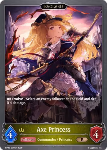 Axe Princess (Evolved) (BP09-030EN), Duet of Dawn and Dusk — Shadowverse card price