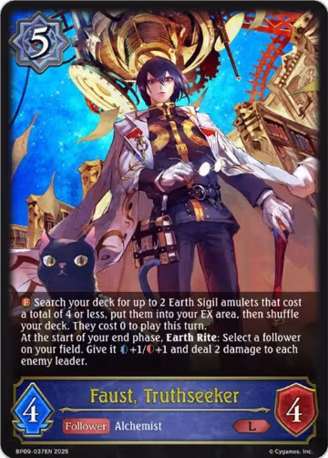 Faust, Truthseeker (BP09-037EN), Duet of Dawn and Dusk — Shadowverse card price
