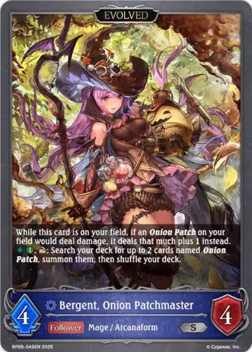 Bergent, Onion Patchmaster (Evolved) (BP09-049EN), Duet of Dawn and Dusk — Shadowverse card price