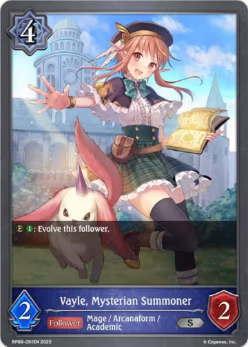 Vayle, Mysterian Summoner (BP09-051EN), Duet of Dawn and Dusk — Shadowverse card price