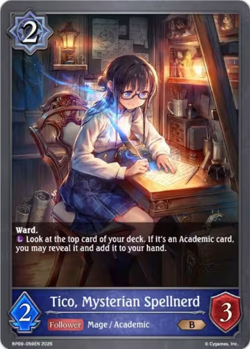 Tico, Mysterian Spellnerd (BP09-059EN), Duet of Dawn and Dusk — Shadowverse card price