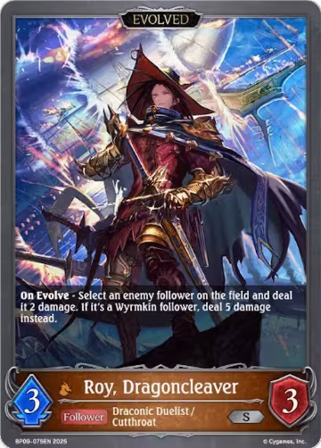 Roy, Dragoncleaver (Evolved) (BP09-075EN), Duet of Dawn and Dusk — Shadowverse card price
