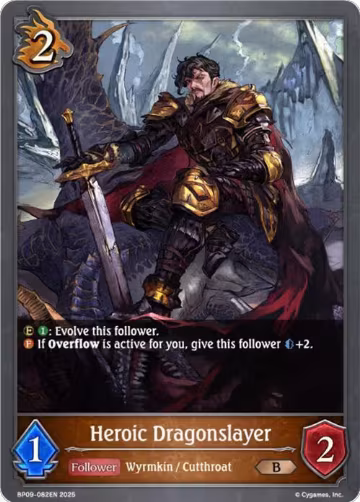 Heroic Dragonslayer (BP09-082EN), Duet of Dawn and Dusk — Shadowverse card price