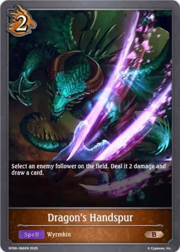 Dragon's Handspur (BP09-088EN), Duet of Dawn and Dusk — Shadowverse card price
