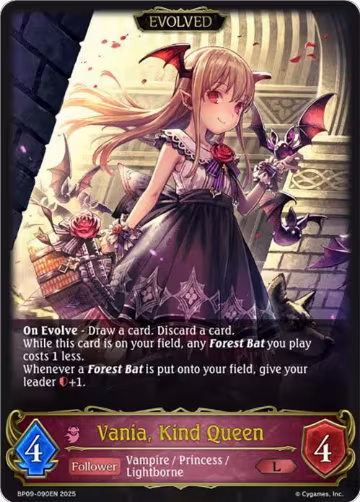 Vania, Kind Queen // Vania, Blood Queen (BP09-090EN), Duet of Dawn and Dusk — Shadowverse card price