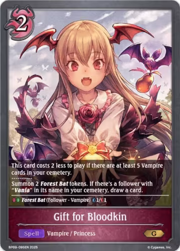 Gift for Bloodkin (BP09-095EN), Duet of Dawn and Dusk — Shadowverse card price