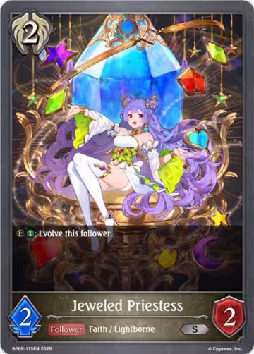 Jeweled Priestess (BP09-113EN), Duet of Dawn and Dusk — Shadowverse card price