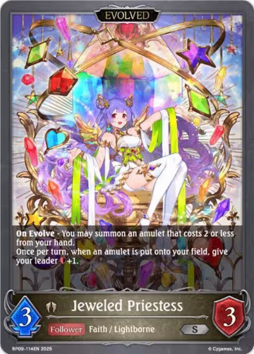 Jeweled Priestess (Evolved) (BP09-114EN), Duet of Dawn and Dusk — Shadowverse card price