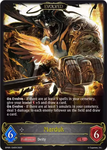 Marduk (Evolved) (BP09-124EN), Duet of Dawn and Dusk — Shadowverse card price