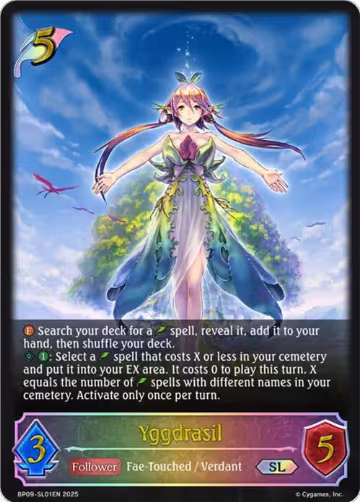 Yggdrasil (SL) (BP09-SL01EN), Duet of Dawn and Dusk — Shadowverse card price