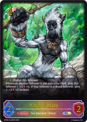 White Vanara (SL) (BP09-SL02EN), Duet of Dawn and Dusk — Shadowverse card price