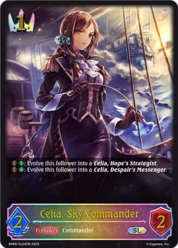 Celia, Sky Commander (SL) (BP09-SL04EN), Duet of Dawn and Dusk — Shadowverse card price