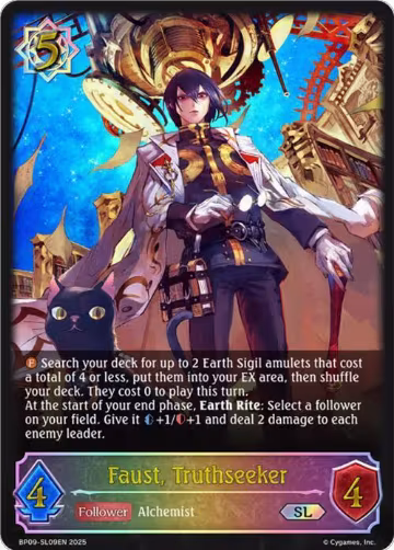 Faust, Truthseeker (SL) (BP09-SL09EN), Duet of Dawn and Dusk — Shadowverse card price