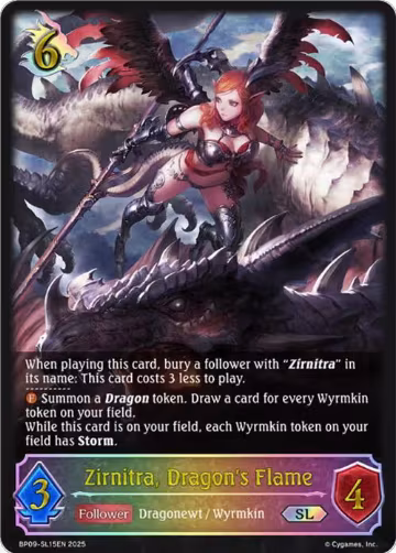 Zirnitra, Dragon's Flame (SL) (BP09-SL15EN), Duet of Dawn and Dusk — Shadowverse card price