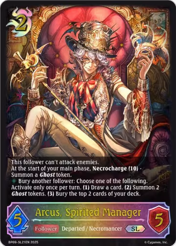 Arcus, Spirited Manager (SL) (BP09-SL21EN), Duet of Dawn and Dusk — Shadowverse card price