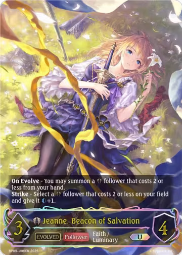 Jeanne, Beacon of Salvation (U) (BP09-U06EN), Duet of Dawn and Dusk — Shadowverse card price