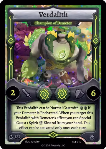 Verdalith - Champion of Demeter (FST-010), Divine Champions: Firestorm — Elestrals card price