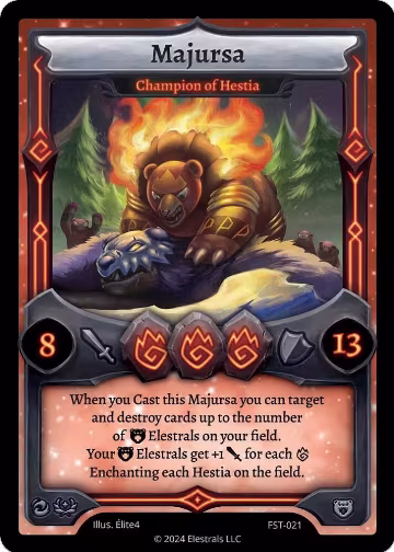 Majursa - Champion of Hestia (FST-021), Divine Champions: Firestorm — Elestrals card price
