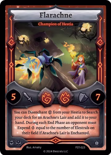 Flarachne - Champion of Hestia (FST-023), Divine Champions: Firestorm — Elestrals card price