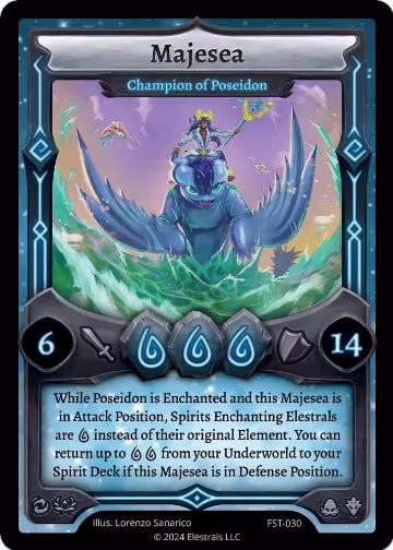 Majesea - Champion of Poseidon (FST-030), Divine Champions: Firestorm — Elestrals card price