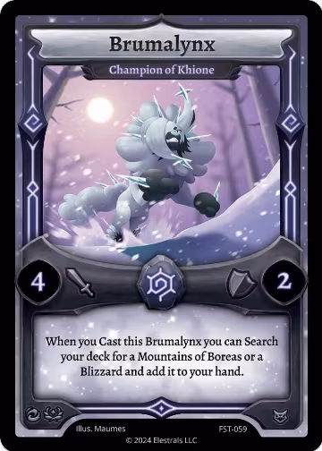 Brumalynx - Champion of Khione (FST-059), Divine Champions: Firestorm — Elestrals card price